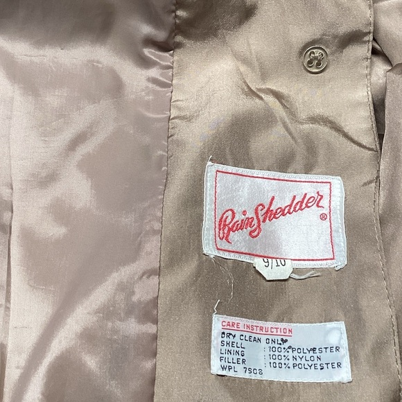 Vintage Rain Shedder Elegant Women’s Tan Long Light Weight Trench Coat Size 9/10 - Picture 11 of 11